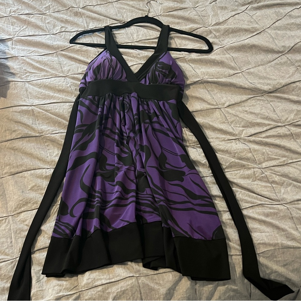 Forever 21 Purple and Black Mini Dress